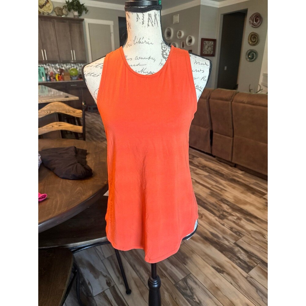P’tula Orange Athletic Tank Top Women's Sleeveless Workout Shirt